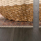 Bloom Rugs Washable 8' x 10' Rug - Beige/Terracotta Traditional Area Rug for Living Room, Bedroom, Dining Room, and Kitchen - Exact Size: 8' x 10'