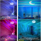 Aurora Northern Lights Projector: 60+ Light Effects White Noise Stars Sky Moon Lights for Bedroom Bluetooth Remote Timer Multi Colors, Mood Lighting Room & Classroom Decor