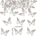 Ephlyn 48Pcs Edible Wafer Paper Butterflies for Cupcake Toppers Picks Edible Butterfly Cake Decorations for Wedding Birthday Party Butterfly Theme Baby Shower Kids Birthday Party Cake Supplies Coffee