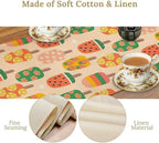 Summer Popsicles Table Runner, Colorful Cute Ice Cream Childish Seasonal Dinner Runner for Party Holiday Home Kitchen Dining Table Decor 13"x60"