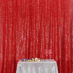 Eternal Beauty Red Sequin Backdrop, 20x10 Ft Glitter Background Curtains for Christmas Shimmer Photography Party Wedding Birthday Back Drop Decor