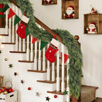Real Touch Cedar Garland - Artificial Christmas Garlands Faux Green Cedar Fake Pine Needles Garland for Fireplace,Table, Stairs, Mantle, Window,Indoor Outdoor,Home,Holiday Decor(2 PCS,9 FT)