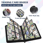 9 Pocket Card Binder,540 Pocket Trading Card Binders,Loading Pocket Collectible Card Album for MTG, TCG, Sport Card, Game Cards Navy Blue