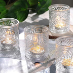 24 pcs Clear Votive Candle Holders, Glass Candle Holders for Home Decor, Tea Light Candle Holder for Wedding Table Centerpiece Decor
