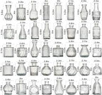 Glass Bud Vase Set of 40 Pcs Small Minimalist Vases for Flowers, Vintage Rustic Home Decor for Table Centerpiece Wedding Party, Modern Clear Aromatherapy Bottle for Living Room Bedroom