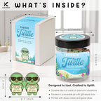 Positive Turtle Jar – 60 Funny Emotional Support Affirmation Cards, Sea Turtle Gifts for Women, Teens, Tweens, Girls, Turtle Decor, Trendy Teen Girl Stuff, Back to School Gifts, Teachers Gift