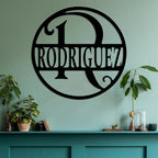Personalized Metal Name Signs, Split Letter Monogram Wall Decor, Custom Last Name Sign, Family Name Sign for Outdoor, Personalized Wedding Gift, Garden Decor, Metal Wall Art, Housewarming Gift (MonogramDesign_3)
