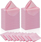 Manyshofu 60 Pieces Light Pink Satin Napkins - 20x20 Inches Cloth Napkins, Square Satin Fabric Napkin Set - Soft & Reusable Table Napkin for Wedding Dinner Party Lunch Banquet Restaurant Decoration