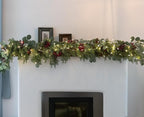 6.3FT Christmas 144 Branch Tips Cedar Garland with LED String Lights, Anna's Whimsy Seasonal Artificial Pine Cypress Garland, Holiday Indoor Outdoor Christmas Decor