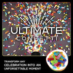Ultimate Confetti, Multicolor Biodegradable Confetti - Rectangular Fluttering Tissue Paper Confetti for Cannon and Launcher use – Best for Gender Reveal, Parties, Concerts and Weddings - 20 lb, 320 oz