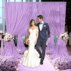 10 x 10 Feet Light Purple Backdrop Curtain for Partie, Background Curtains for Photoshoot, Birthday, Wedding, Halloween, Thanksgiving, Christmas Day, New Year Party Decorations 5Ft x 10Ft, 2 Panels
