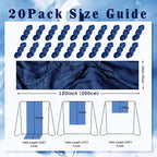 10FT 20 Pack Royal Blue Cheesecloth Table Runner 20 x 120 Inch Long Rustic Gauze Cheese Cloth Table Runner for Wedding Bridal Baby Shower Table Decorations Boho Fabric Sheer Birthday Party Table Decor
