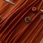 Keketo Fall Thanksgiving Table Runner Terracotta Rust Gauze 120 Inch 10 FT Rustic Burnt Orange Sheer Cheese Cloth for Bridal Shower Friendsgiving Party Centerpiece Decor Fall Decorations for Home