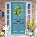 MAKHOT Artificial Eucalyptus Front Door Wreath, Spring Summer Green Wreath, Door Green Garland for Home Porch Window Wall Farmhouse, Fake Garland for Indoor/Outdoor All Seasons Decor