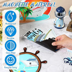 Hoteam 4 Pcs Family Cruise Door Decorations Magnetic Large Cruise Ship Door Magnets Funny Waterproof Nautical Magnets for Carnival Cabin Stateroom Fridge Car