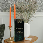 12-Pack Orange Taper Candles - 10 Inch Unscented Dripless Candlesticks, Long Burning for Halloween, Thanksgiving, Fall Decor & Dinner Parties