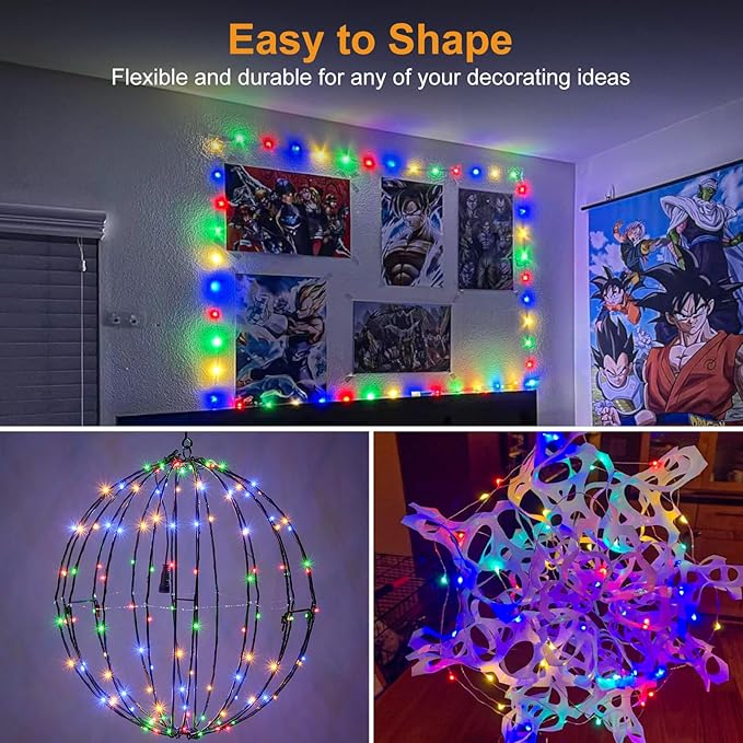 btfarm 18 Pack Fairy Lights Battery Operated [3 Modes], 7ft 20 Led Twinkle Lights String Lights Waterproof Bulk Small Mini Silver Wire for Mason Jars Vases Wedding Table Centerpiece, Multicolor