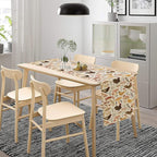 Mushroom Table Runner,Retro Natural Plant Famhouse Table Runner for Kitchen Dining Table Home Party Decoration 13x36 Inch