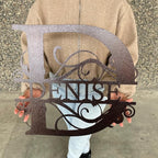 Personalized Metal Name Signs, Split Letter Monogram Wall Art Decor, Durable Steel Family Last Name Decor, Custom Signs Indoor or Outdoor, Personalized Wedding Gifts, Housewarming Gift