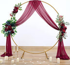 gogoparti Wedding Arch Draping Fabric Burgundy Arch Drapes Sheer Backdrop Curtain for Ceremony Parties Photo Booths Weddings Decor 19Ft Length x 28" Width 1 Panel