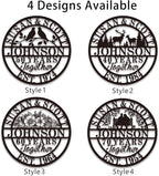 Custom 50th/40th/60th/70th/30th/1-99 Years Wedding Anniversary Sign Gifts for Couples Parents, Custom Metal Monogram Sign Personalized Family Name Signs (Flowers)