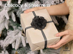 Vitalizart 3/8" x 30Yd Organza Ribbon Black Sheer Ribbons Set 10 Yd x 3 Rolls Handmade Eco-Friendly for Gift Wrapping Christmas Tree Crafts Bows Wedding Invitations Wreaths Wrap