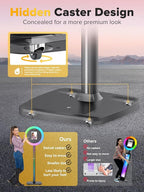 Photo Booth Machine,Portable Photo Booth Compatible Any Ipad,PhotoBooth Stand Shell with Cyratok Software,RGB Ring Light & Music Sync, Lightweight & Rolling Base Perfect for Parties,Wedding and Events
