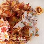 Ribbli 2 Rolls Chocolate Brown Mesh Ribbon,10 inch x 30 feet(10Yard) Each Roll,Metallic Chocolate Brown with Copper Foil,Use for Wreath Swags and Christmas Decoration