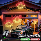 Christmas 33'' Large Bell Lights Decoration - 297LED Outdoor Waterproof Christmas Lights Large Bell Decoration with Timer for Outdoor Home Party Wall Hanging Light