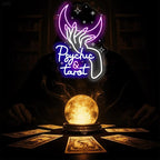 Psychic and Tarot Neon Sign, Psychic Tarot Room Wall Decor Gifts, Tarot Shop Decor, Gothic Lover Gift, Dark Gothic Wall Art, Fortune Teller SignGirls Room Gaming Room Party, arot Reader Gifts