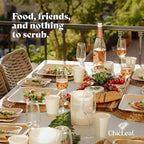 Chic Leaf Compostable & Biodegradable Palm Leaf Disposable Bamboo Plates - Disposable Party Plates for Appetizers - Camping Essentials - Reusable Party Supplies (10 & 7 Inch Square)