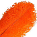 THARAHT Orange Ostrich Feathers 12pcs Large Natural Bulk 16-18Inch 40cm-45cm for Wedding Party Centerpieces Halloween and Home Decoration Feathers