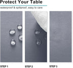 Hiasan Light Gray Rectangle Tablecloth - Waterproof Spillproof and Wrinkle Resistant Washable Polyester Table Cloth for Dining Party, 90 x 156 inch