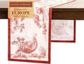 Maison d' Hermine Table Runner 100% Cotton Single Layer Table Runners 72 inches Long for Thanksgiving Christmas Decorations Home Kitchen Dining Party Wedding (Holy Jouy - Red, 14.5" x 72")