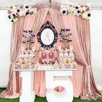 Rose Gold Sequin Backdrop Curtains Panels 4 Pieces 2FTx8FT Wedding Backdrop for Bridal Shower Brithday Party Decor