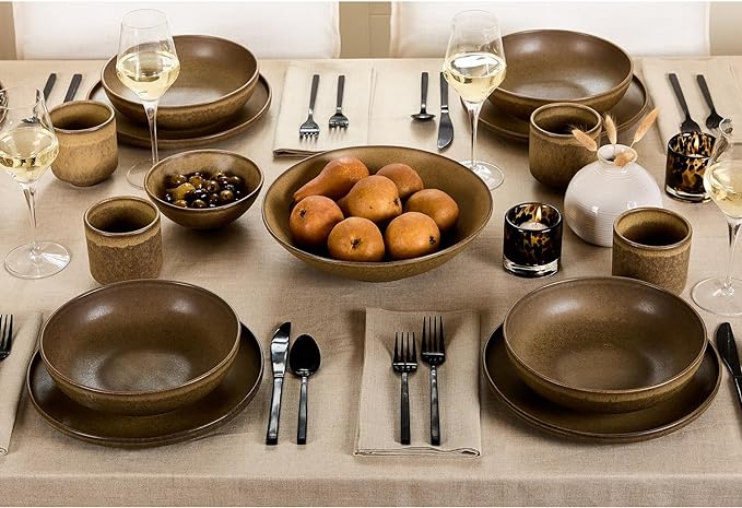 Solino Home Natural Linen Tablecloth 60 x 60 Inch - 100% Pure Linen Table Cloth - Fete, Machine Washable Tablecloth for Fall, Autumn, Thanksgiving, Christmas, Holiday