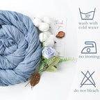 6 Pack Dusty Blue Table Runner 10ft Boho Gauze Fabric Cheesecloth Table Runner 35 x 120 Inch Rustic Sheer Runner for Wedding Decor Baby Shower Party Table Centerpiece Decorations