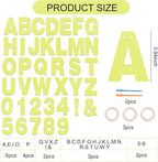 BEISHIDA 116 PCS Glitter Color Yellow DIY Letter Banner Kit Make Your Own Banner，Including 111 Letters and Numbers 3 Rope and 8 Threading Device,Customized for Birthday Graduation Wedding Party Decor