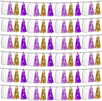 6P Purple-Gold Party Decoration Tassel Garland, Tassels Banner Streamers for Parade Floats, Bachelorette, Wedding, Birthday, Graduation, Christmas, Bridal/Baby Shower Party Decorations