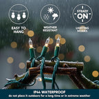 Joiedomi Clear Christmas String Lights Indoor,300(3x100) Mini Warm White Fairy Light,64.2 FT Lighting Decor for Patio Dorm Classroom Bedroom Holiday Wedding Party Garland Birthday Festival,Green Wire
