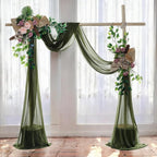 MDS Halloween Chiffon Draping Fabric - 1 Panel, 30" Wide x 75ft Long - Sheer Spooky Arbor & Canopy Drapery for Haunted House Backdrops, Party Ceilings, DIY Costumes & Themed Events - Olive Green