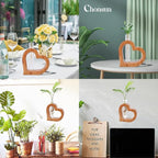 Plant Propagation Stations Plant Terrariums Wall Hanging Planters Plants Stand Indoor with Glass Test Tube Planter Wall Decor Gifts for Girl Women Mom