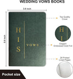 Wedding Vow Books His and Hers, Wedding Registry Gifts Ideas for Bride & Groom,Wedding Essentials