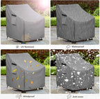 Outdoor Swivel Chair Cover 2 Pack,Outdoor Furniture Patio Chair Covers Waterproof Clearance,(35" W x 37" D x 38.5" H) Outdoor Lawn Patio Furniture Covers,Grey