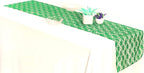 MDS Pack of 15 Wedding 12 x 108 inches Lace Table Runner for Wedding, Decorations for Birthday Parties, Banquets, Graduations, Engagements, and Runners fit Rectangle, Round Table- Green