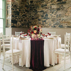 Table Runner 20 x 120 Inches Long Burgundy Wedding Table Runners, Velvet Table Runner for Home Holiday Party Table Decorations 10ft