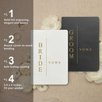 Vow Books His and Hers Wedding Vow Books Bride and Groom with Soft Touch Gold Foil Engraving Wedding Essentials(TR-GB-Black)