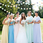 Pastel Rainbow Birthday Party-Decorations Streamers - 52FT Yellow Blue Mint Pink Purple Hanging Paper Garland Banner,Birthday Baby Bridal Shower Bachelorette Engagement Supplies Backdrop Decor Hugtmr