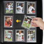 Toploader Binder with 9-Pocket Pages, Holds 288 "3×4" Rigid Toploader Hard Cases, Card Holder for Collectible Cards or Sports Cards, Durable Sleeves for Storage & Display (Red)