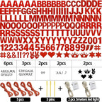167Pcs DIY Glitter Customizable Banner Kit Happy Birthday Custom Letter Banners Happy Valentine's Day Banners Love Heart Personalized Banner Decor Birthday Party Decorations Supplies(Glitter Red)